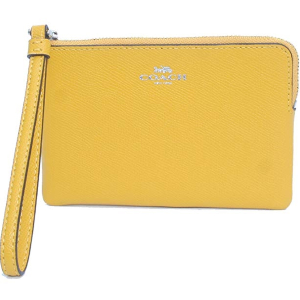 Coach Crossgrain Leather Zip Wristlet Wallet